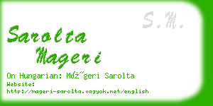 sarolta mageri business card